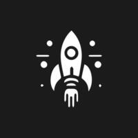 Rocket launch logo vector template. Creative rocket flight startup fly launch vector logo design