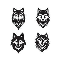 Wolf head illustration Logo Design. Wolf mascot vector