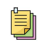 note icon vector design template in white background