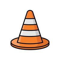 traffic cone icon vector design template in white background