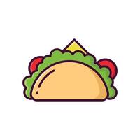 taco icono vector diseño modelo en blanco antecedentes