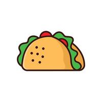 taco icono vector diseño modelo en blanco antecedentes