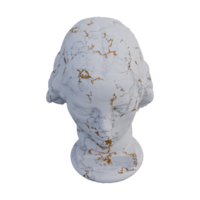 Female head  statue, 3d renders, isolated, perfect for your design png