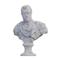 Bust of Cosimo I de 'Medici statue, 3d renders, isolated, perfect for your design png