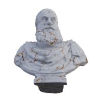 buste de marcantonio ruzzini statue, 3d rend, isolé, parfait pour votre conception png