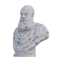 Bust of Marcantonio Ruzzini statue, 3d renders, isolated, perfect for your design png