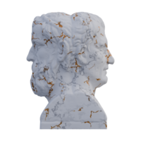 Aristophanes Menander Statue, 3d macht, isoliert, perfekt zum Ihre Design png