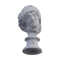 deuil Pénélope statue, 3d rend, isolé, parfait pour votre conception png