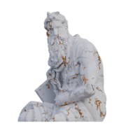 Moses  statue, 3d renders, isolated, perfect for your design png