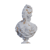 Marie Antoinette  statue, 3d renders, isolated, perfect for your design png