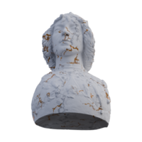 casco revestido hombre estatua, 3d renders, aislado, Perfecto para tu diseño png