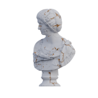 noble lady  statue, 3d renders, isolated, perfect for your design png