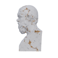 socrate statue, 3d rend, isolé, parfait pour votre conception png