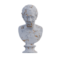 jj Winckelmann estatua, 3d renders, aislado, Perfecto para tu diseño png