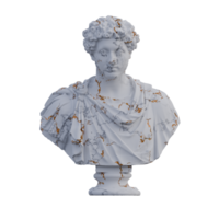 Marcus aurelius statue, 3d rend, isolé, parfait pour votre conception png