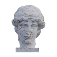 Orfeo estatua, 3d renders, aislado, Perfecto para tu diseño png