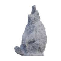 Sitting Bear  statue, 3d renders, isolated, perfect for your design png