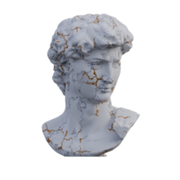 Michelangelos David  statue, 3d renders, isolated, perfect for your design png