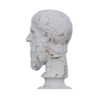 Plato  statue, 3d renders, isolated, perfect for your design png