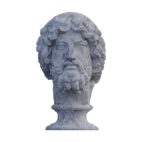 Zeus statue, 3d rend, isolé, parfait pour votre conception png