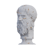 Plato  statue, 3d renders, isolated, perfect for your design png