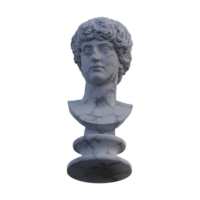 retrato de un hombre estatua, 3d renders, aislado, Perfecto para tu diseño png