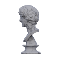 retrato de un hombre estatua, 3d renders, aislado, Perfecto para tu diseño png