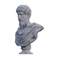 Lucius Auelius Verus  statue, 3d renders, isolated, perfect for your design png