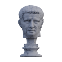 Claudio statua, 3d rende, isolato, Perfetto per il tuo design png