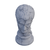 Julius Caesar  statue, 3d renders, isolated, perfect for your design png