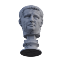 Claudio statua, 3d rende, isolato, Perfetto per il tuo design png