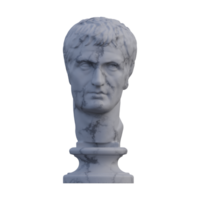 Giulio Cesare statua, 3d rende, isolato, Perfetto per il tuo design png