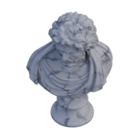 Philosopher  statue, 3d renders, isolated, perfect for your design png