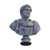 antoninus pius staty, 3d återger, isolerat, perfekt för din design png