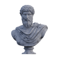 lucius auelio verus estatua, 3d renders, aislado, Perfecto para tu diseño png