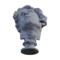 Alexandre statue, 3d rend, isolé, parfait pour votre conception png