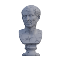 Farnese Caesar  statue, 3d renders, isolated, perfect for your design png