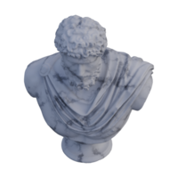 lucius auelius verus staty, 3d återger, isolerat, perfekt för din design png