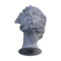 hoofd van een reusachtig standbeeld, 3d geeft weer, geïsoleerd, perfect voor uw ontwerp png
