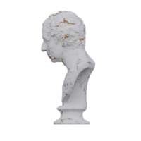 jj Winckelmann statua, 3d rende, isolato, Perfetto per il tuo design png