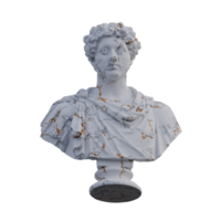 marcus aurelio statua, 3d rende, isolato, Perfetto per il tuo design png