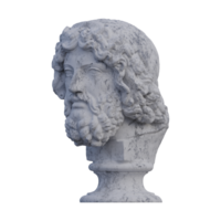 Zeus estátua, 3d renderiza, isolado, perfeito para seu Projeto png