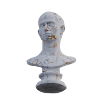 giovane uomo statua, 3d rende, isolato, Perfetto per il tuo design png