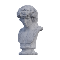 antinous estátua, 3d renderiza, isolado, perfeito para seu Projeto png
