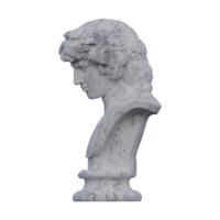 antinous estátua, 3d renderiza, isolado, perfeito para seu Projeto png