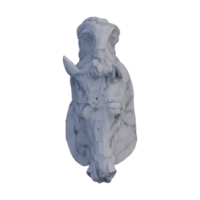 équestre statue statue, 3d rend, isolé, parfait pour votre conception png