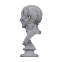 Farnese Caesar  statue, 3d renders, isolated, perfect for your design png