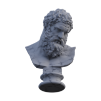 Farnese Hercules  statue, 3d renders, isolated, perfect for your design png