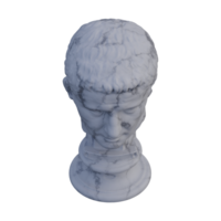 claudius staty, 3d återger, isolerat, perfekt för din design png
