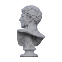 Head of a Man  statue, 3d renders, isolated, perfect for your design png